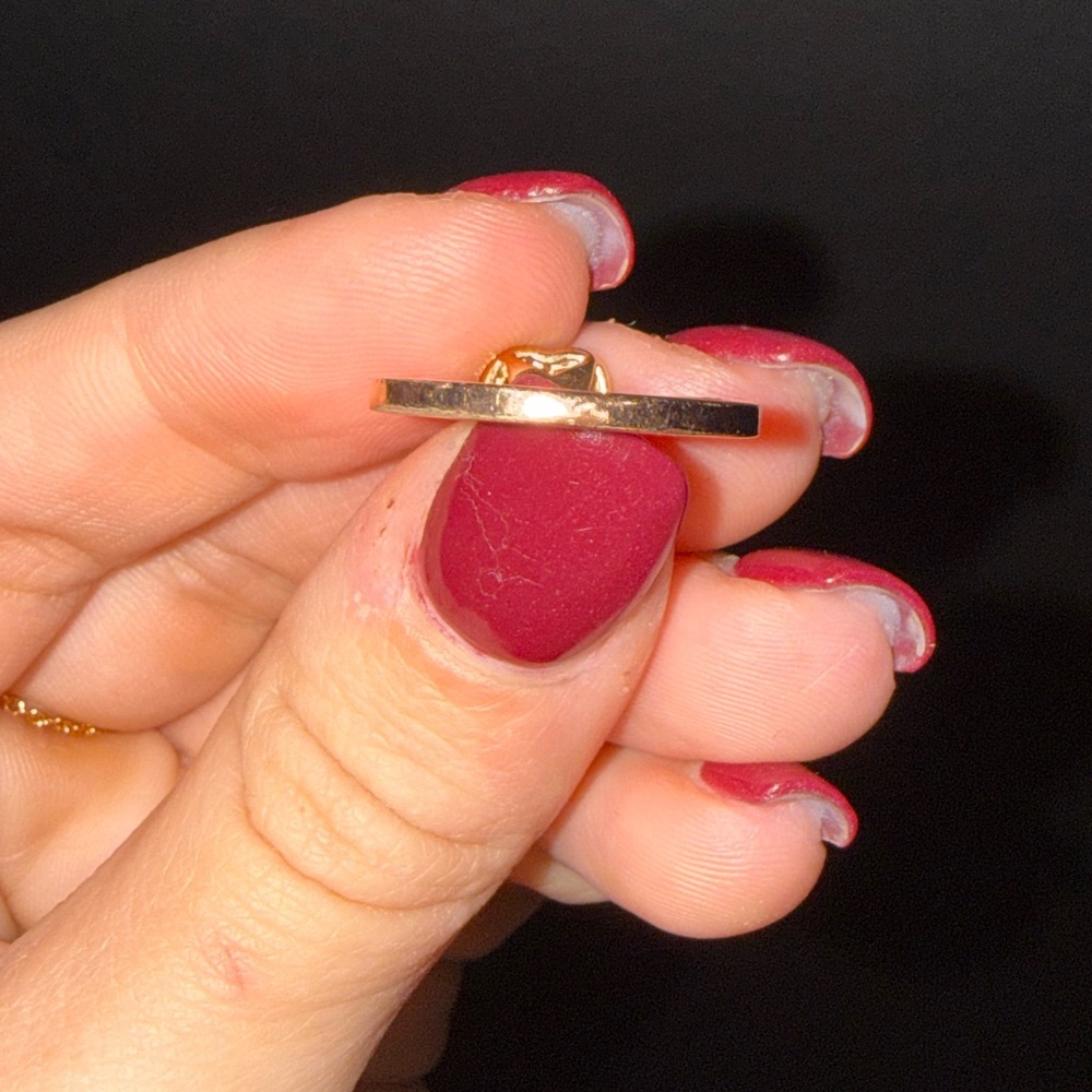 Pandora Rose Gold Heart Ring with Clear Stone - Picture 5 of 8